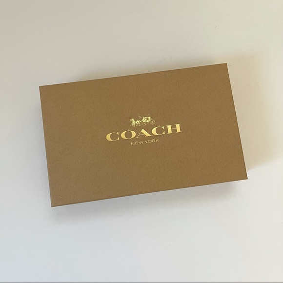 Coach Boxed Corner Zip Wristlet In Signature Leather With Apple & Heart Charms - Picture 12 of 15